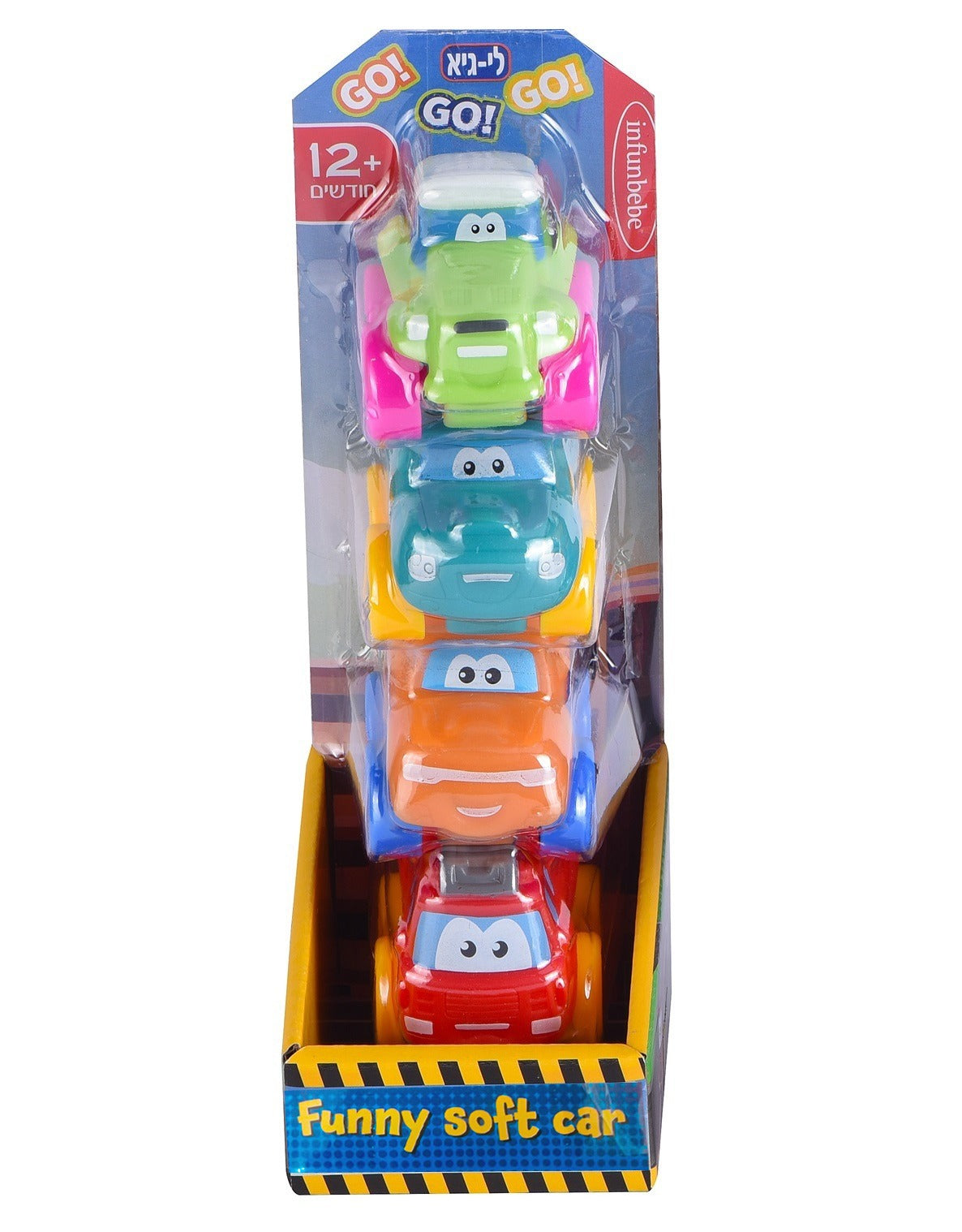 Set of 4 cars made of soft and pleasant-to-the-touch rubber Li-Gai