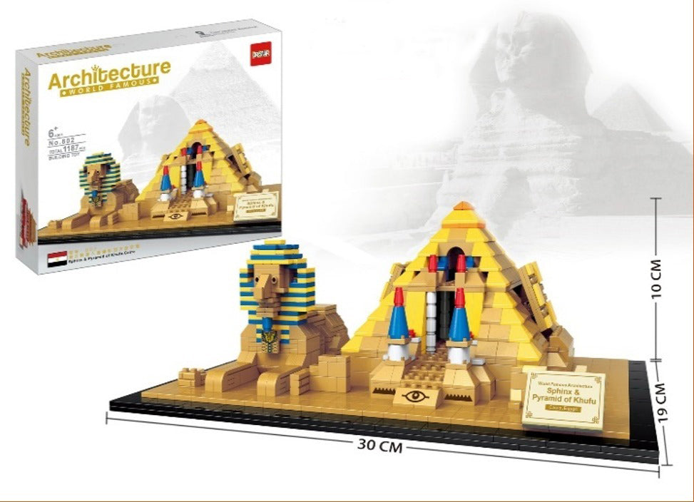 Building Blocks Egyptian Sphinx and Khufu Pyramid - 1274 PCS