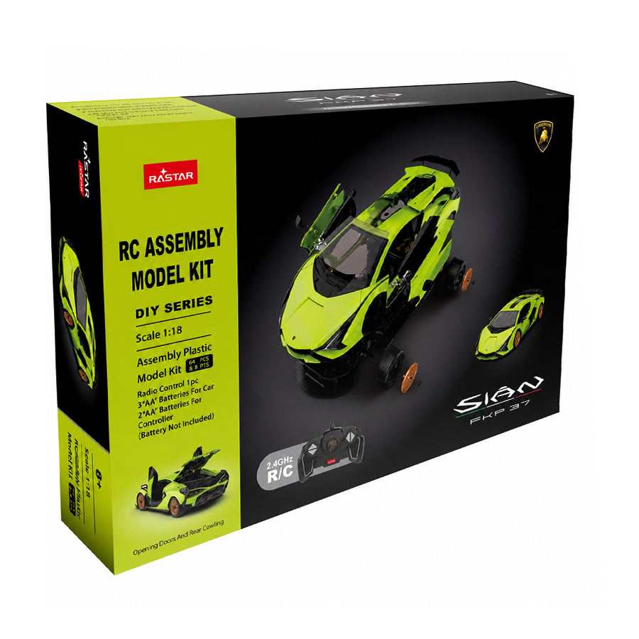 Rastar R/C Car Lamborghini Sian Building Kit 1:18 Green
