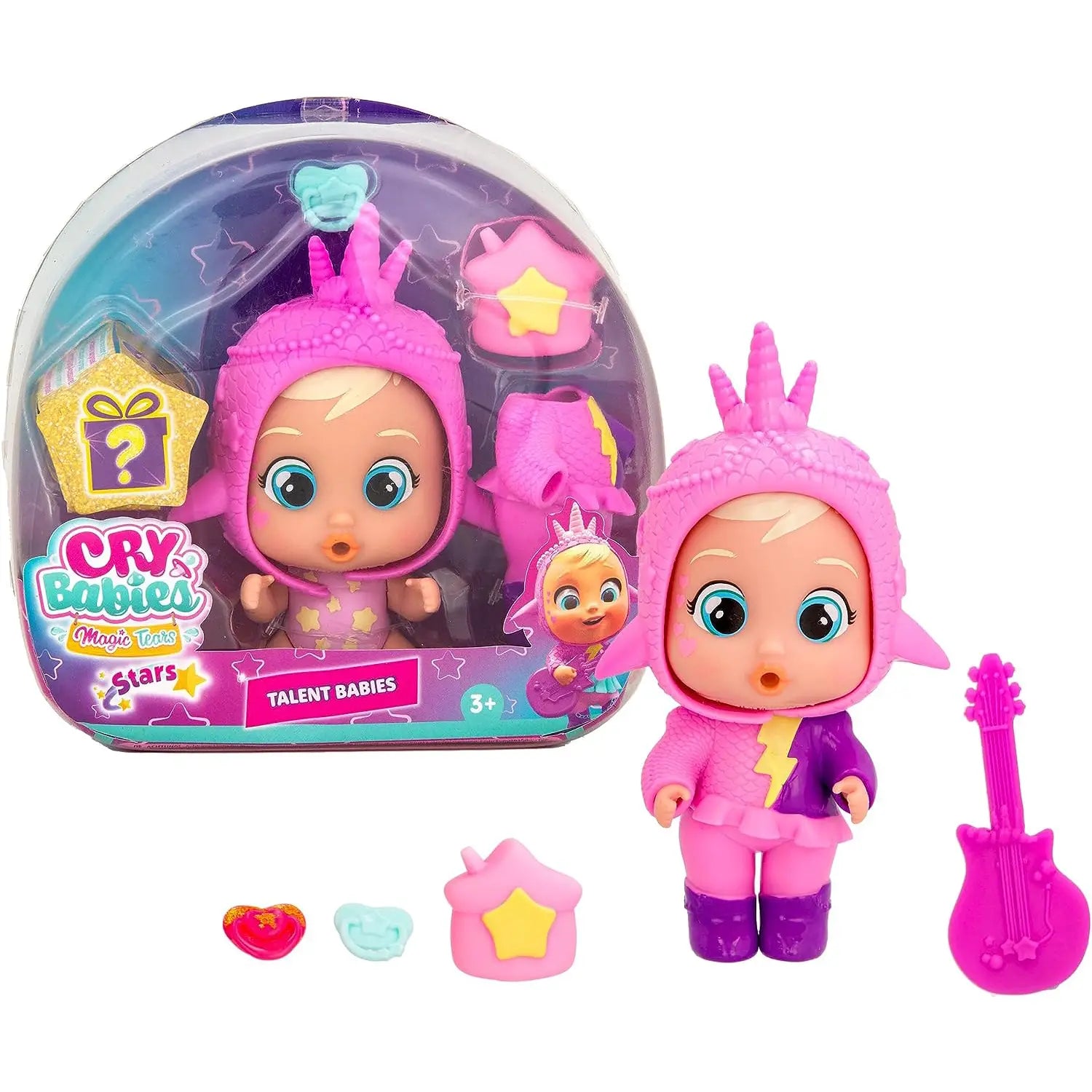 Cry Babies Magic Tears Talent Babies, Stella - 6+ Surprises, Accessories, Great Gift for Kids Ages 3+