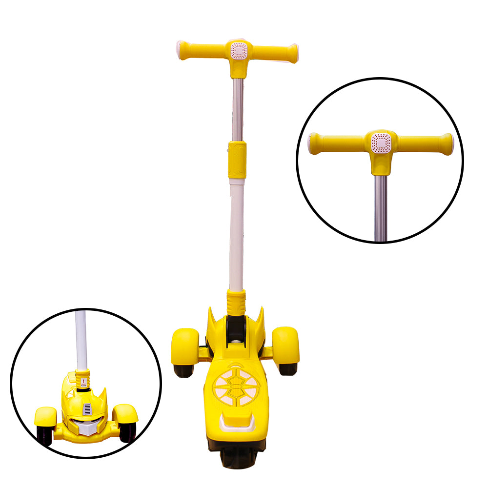 Foldable Transformers Kids Scooter and Adjustable Handlebar - Bumblebee