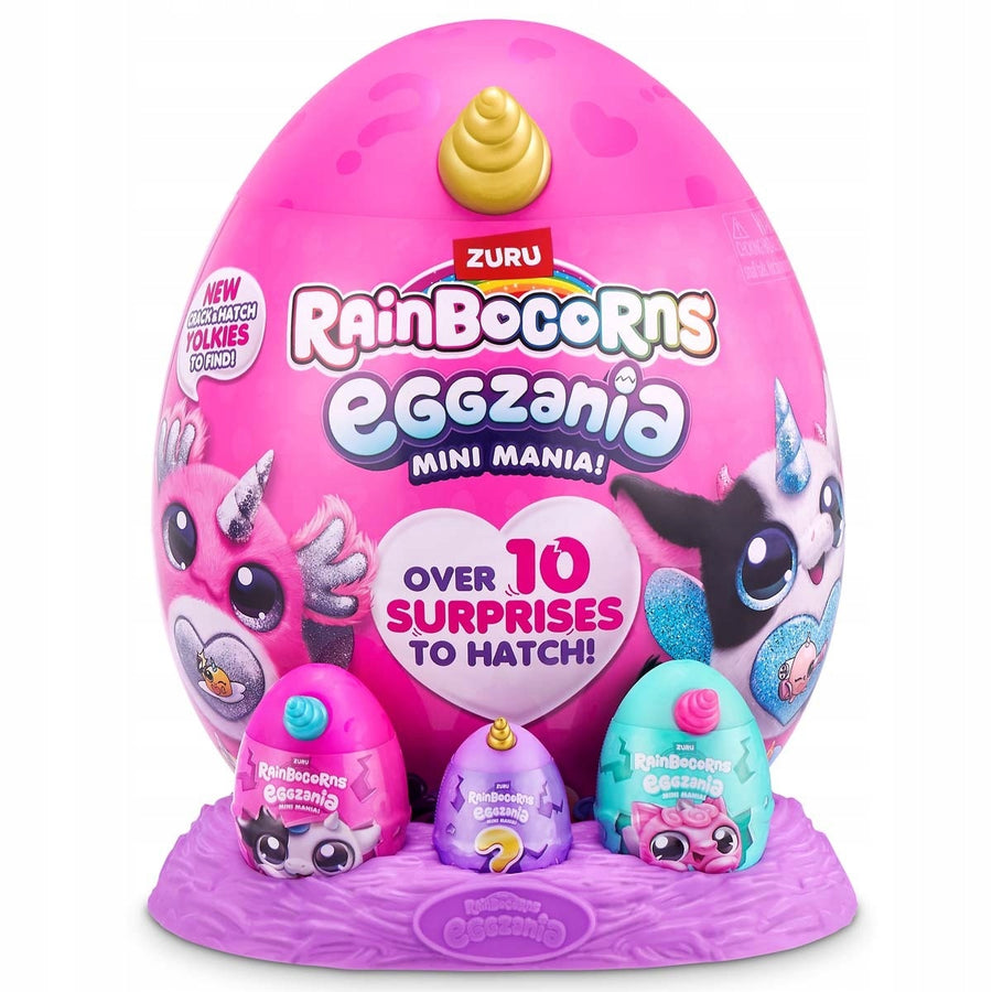 ZURU Rainbocorns Eggzania Mini Mania Plush Mascot Set - Characters May Vary