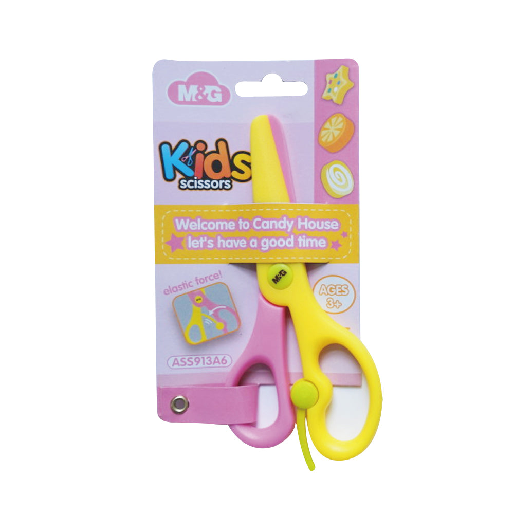 M&G ASS913A6 High Quality Plastic With Metal Hard Sharp Scissors Zigzag ( COLOR MAY VARY)