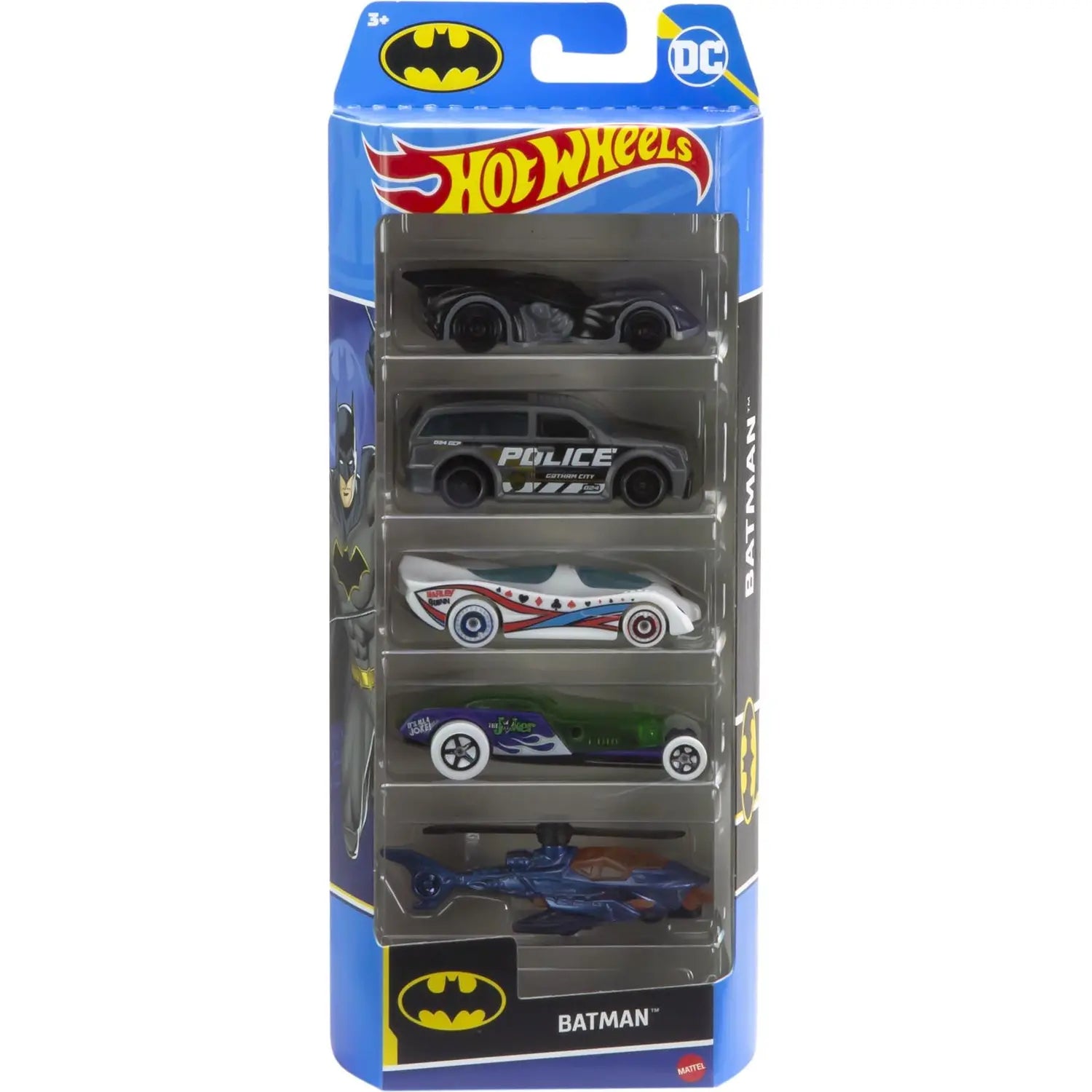 Hot wheels Batman , Set of Hot wheels 5 Pack In 1:64 scale