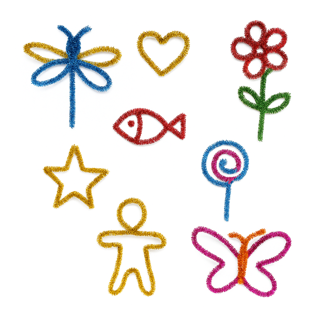 مجموعة كبيرة من منظفات الأنابيب اللامعة للأطفال من DIY للمشاريع المدرسية والفنية