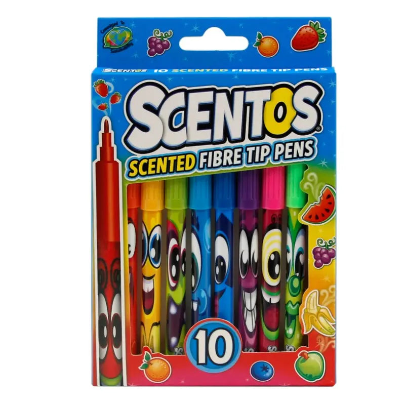 Scentos Scented Fibre Tip Pens Pack Of 10