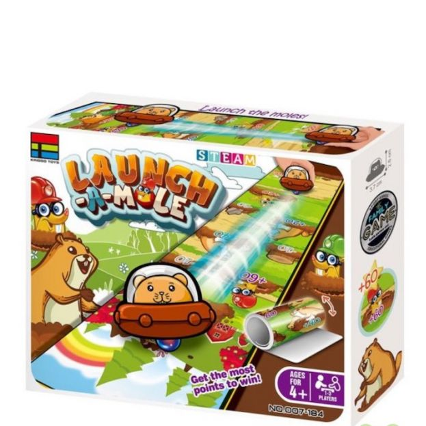 Steam Kids Game,Family Game,Launch A Mole for 1-3 Players Board Game 007-184