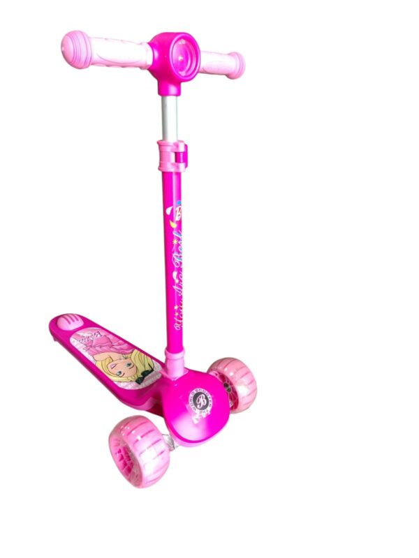 3-Wheel Kids Scooter – Adjustable & Light-Up Wheels - Barbie