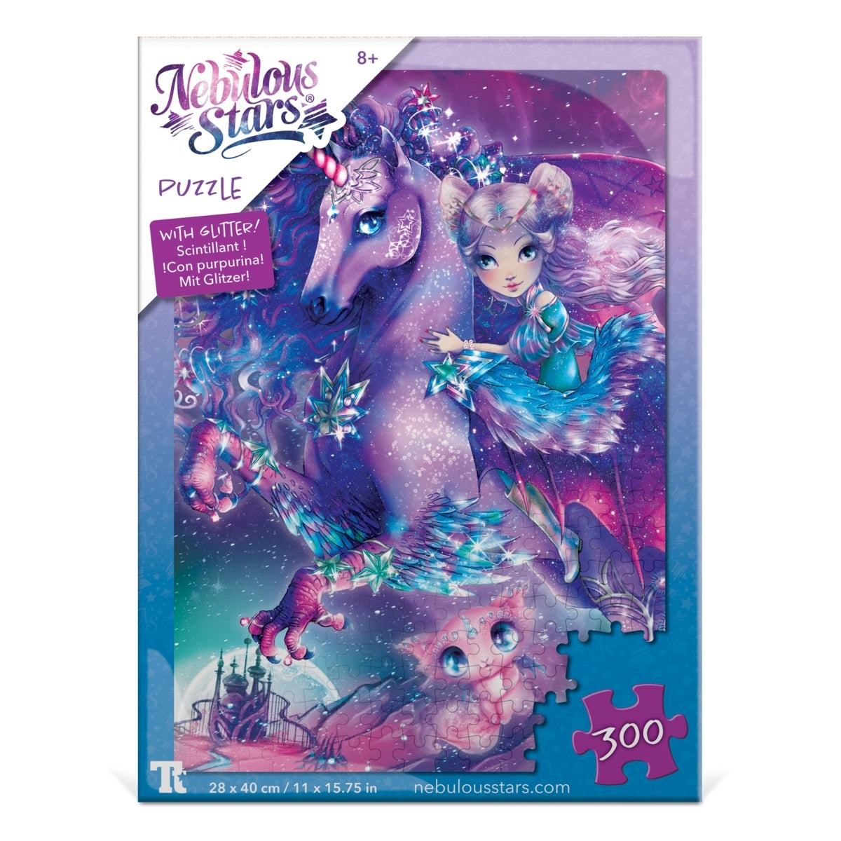 Nebulous Stars Nebula and Horse Shaped Glitter Puzzle for Girls, 300 Pieces