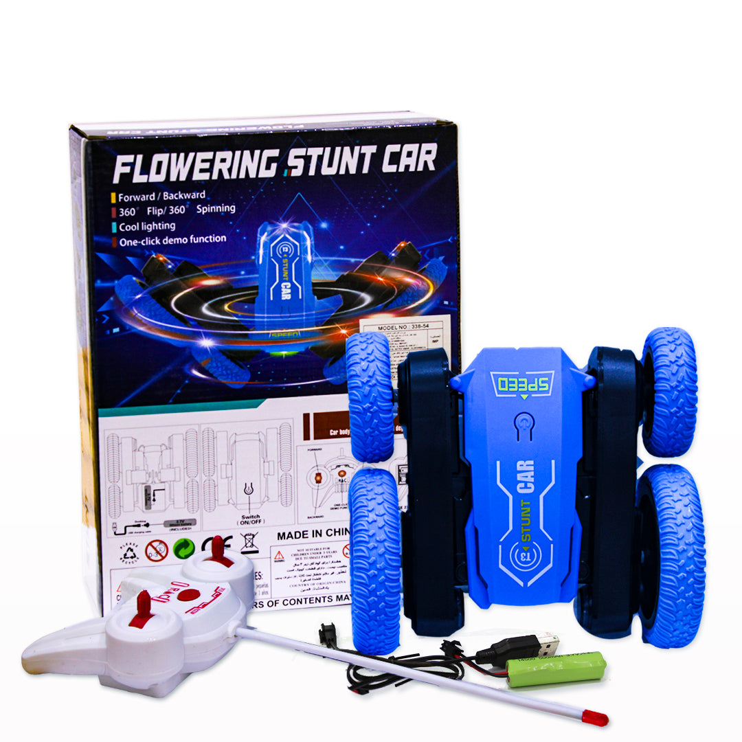 Flowering Stunt car 27MHZ With Remote Control - Blue