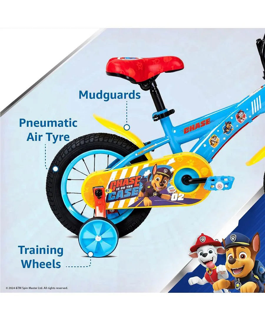Spartan Pawpatrol Bicycle, Rear Caliper Brakes, Easy Saddle Height Adjustment, Colorful, 3 Years+ - 12 Inches - SP-3202