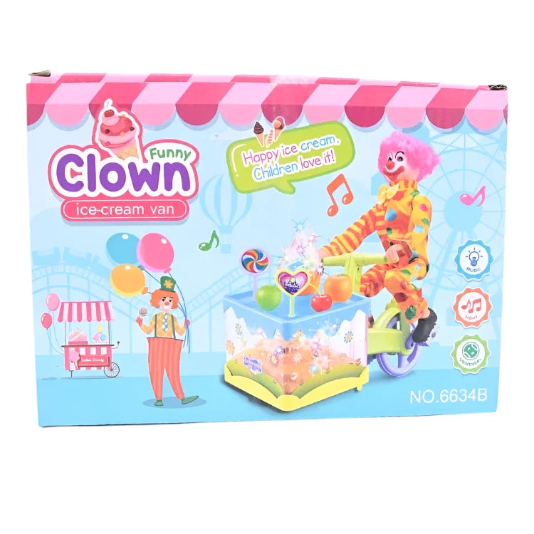 Funny Clown Ice-Cream Van With Light & Sound