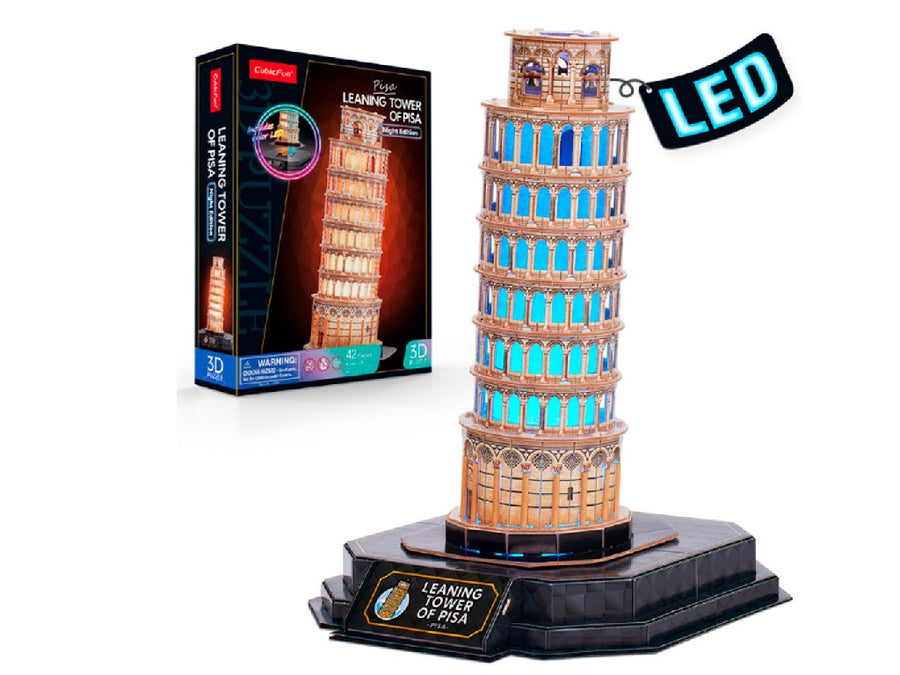CubicFun Night Edition Tower of Pisa 3D Puzzles 23.2 × 25 × 32cm  32 pcs