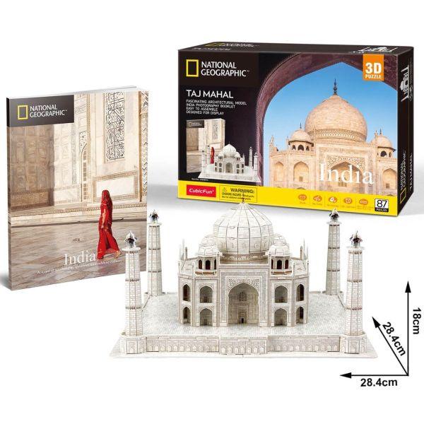 Cubic Fun Taj Mahal Shaped 3D Puzzle - 87 Pieces