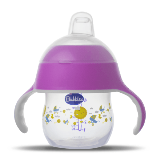 Bubbles Training Cup with hand 150ml - Pink