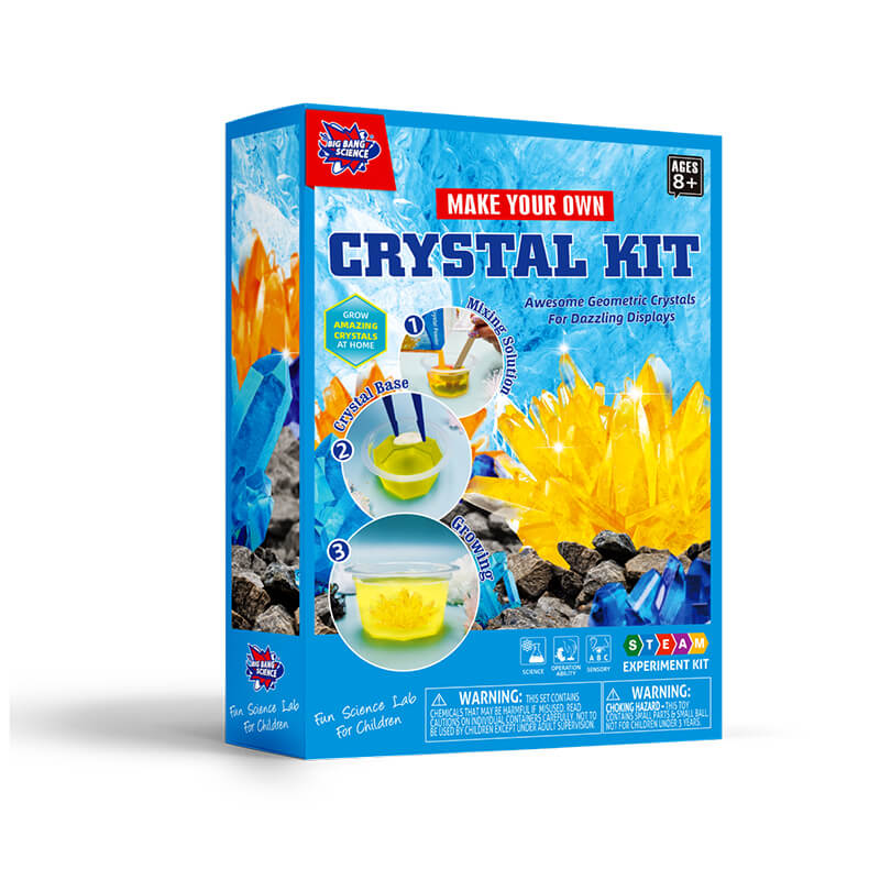 Make Your Own Crystal Kit packaging with images of crystals 