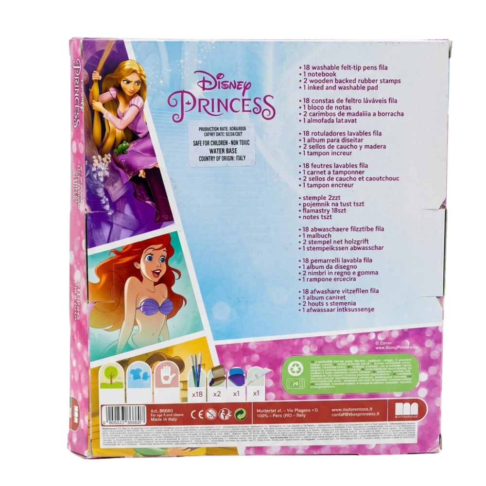 Multiprint Princess Creative Activity Box Set – Stamps, Coloring & Craft Fun