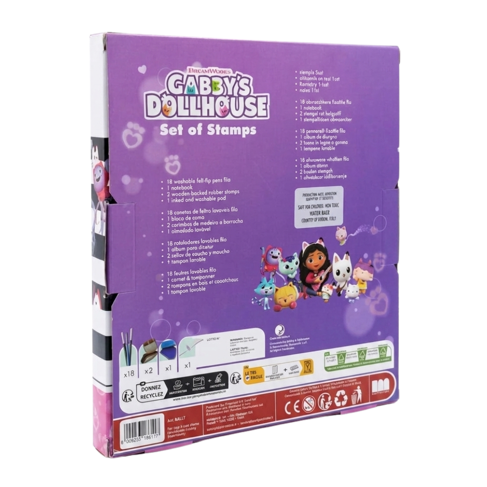 Multiprint Gabby's dollhouse Creative Activity Box Set – Stamps, Coloring & Craft Fun