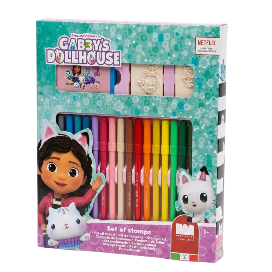 Multiprint Gabby's dollhouse Creative Activity Box Set – Stamps, Coloring & Craft Fun