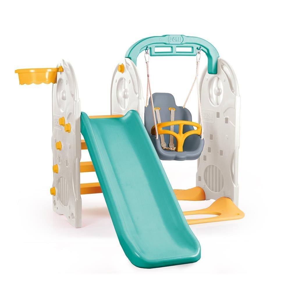 Dolu 4-in-1 Playground Slide and Swing Set