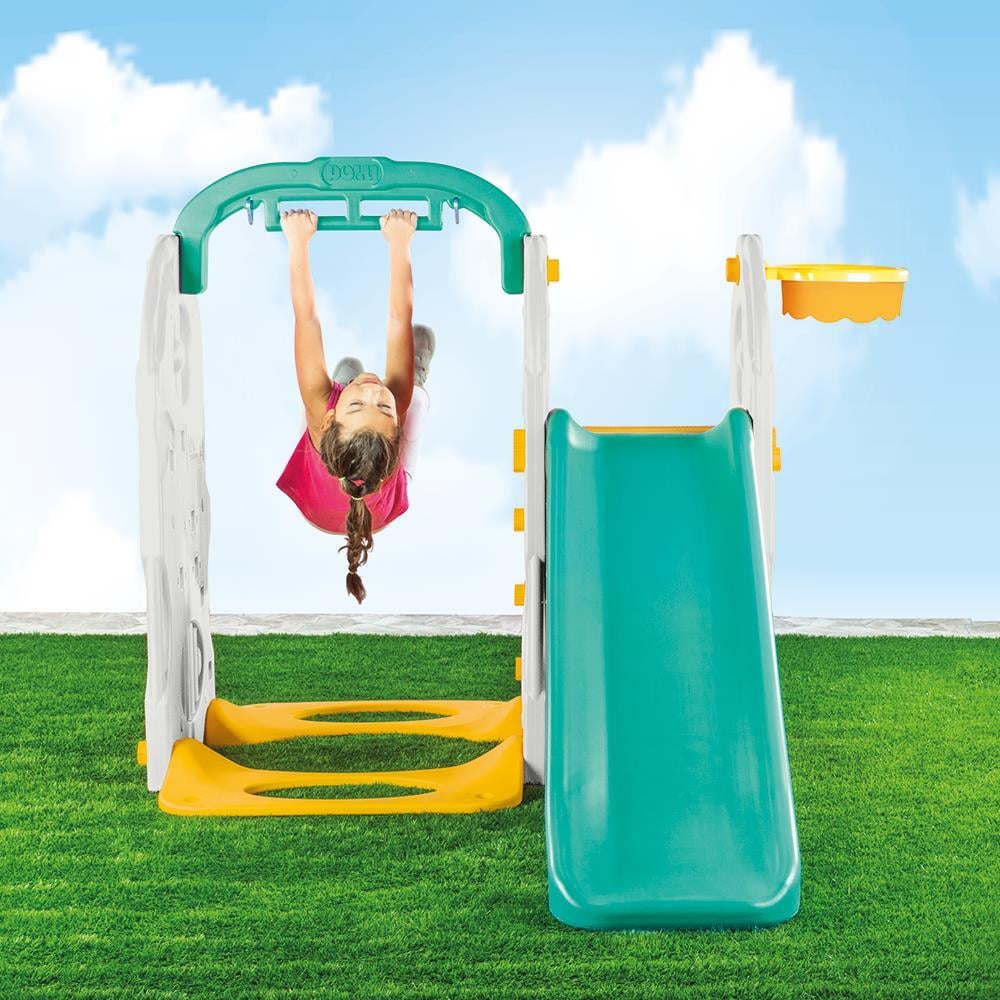 Dolu 4-in-1 Playground Slide and Swing Set