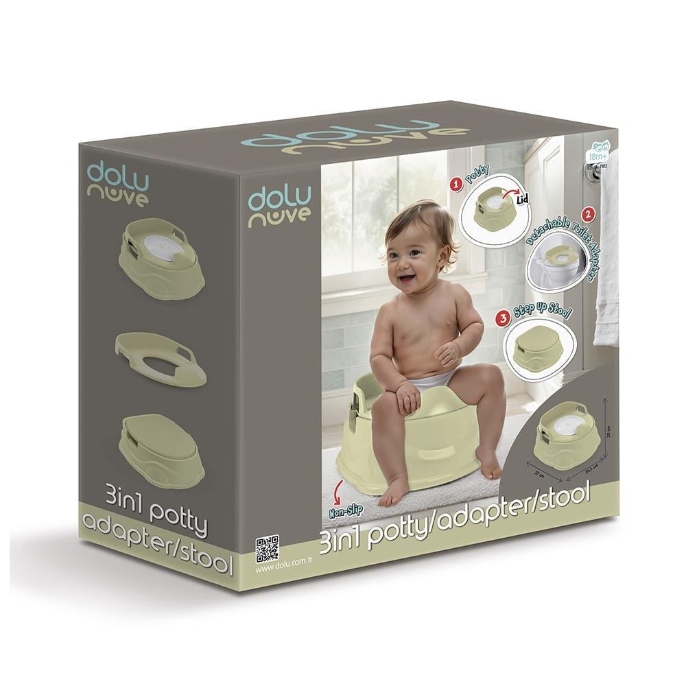 Dolu Nuve 3-in-1 Potty Training Set – Potty Chair, Toilet Adapter & Step Stool