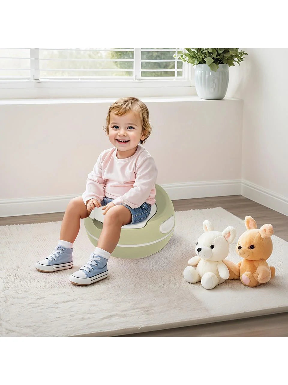Dolu Baby potty ergonomic,tall 19.5x34.5x33.5cm - Light green