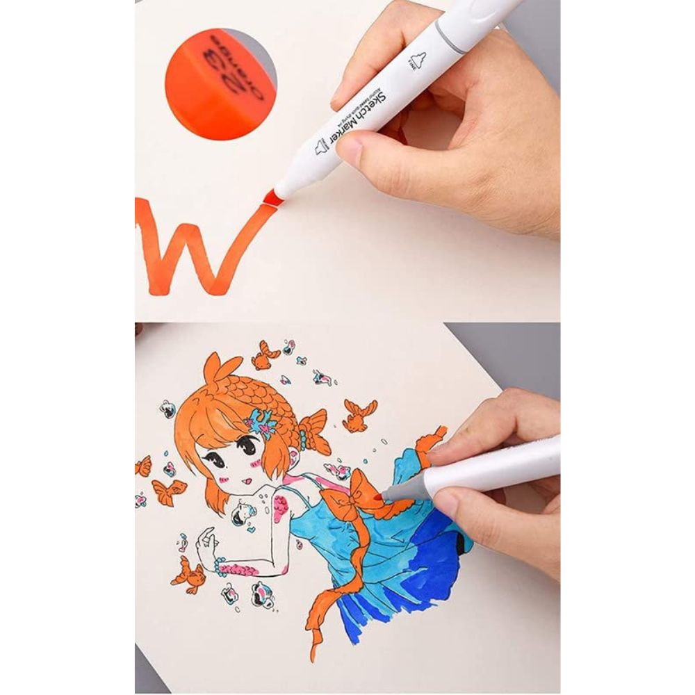 Touch Young Madden Marker Pen Set, 2 Colors, Vacuum Box, 48 Colors