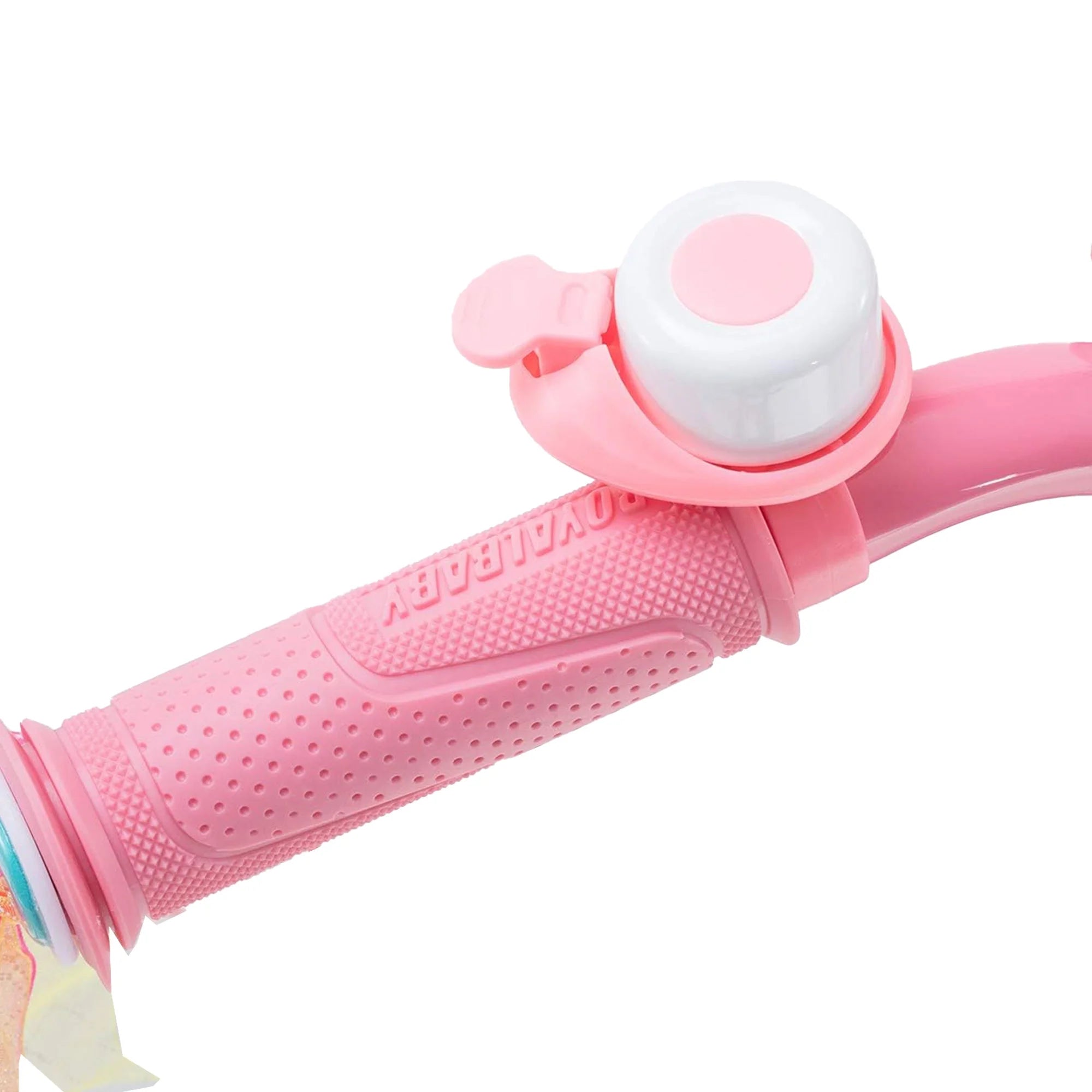 RoyalBaby Jenny 12-Inch Kids Bike for Girls – White with Pink Accents, Front Basket, and Training Wheels