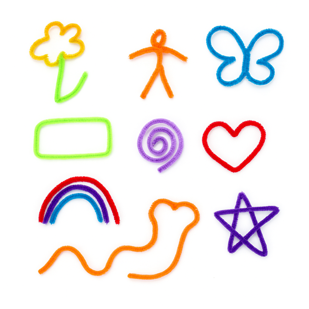 مجموعة كبيرة من منظفات الأنابيب اليدوية للأطفال للمشاريع المدرسية والفنية