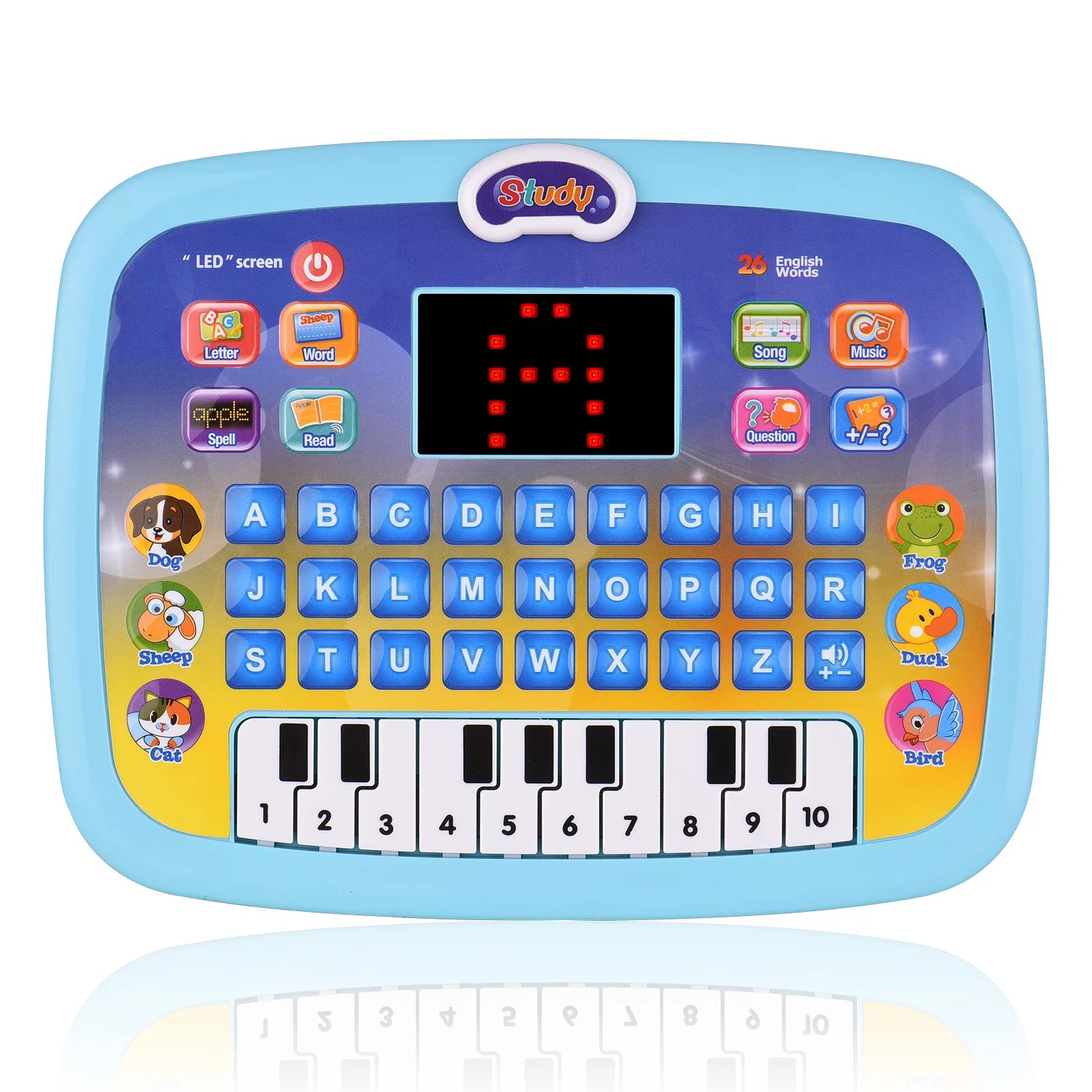 MABOTO Early Educational Toy Learning Tablet Toddler Computer Toy with LED Screen Display 8 Learning Modes - BumbleToys - 2-4 Years, 5-7 Years, Boys, Electronic Learning, Girls, Toy Land