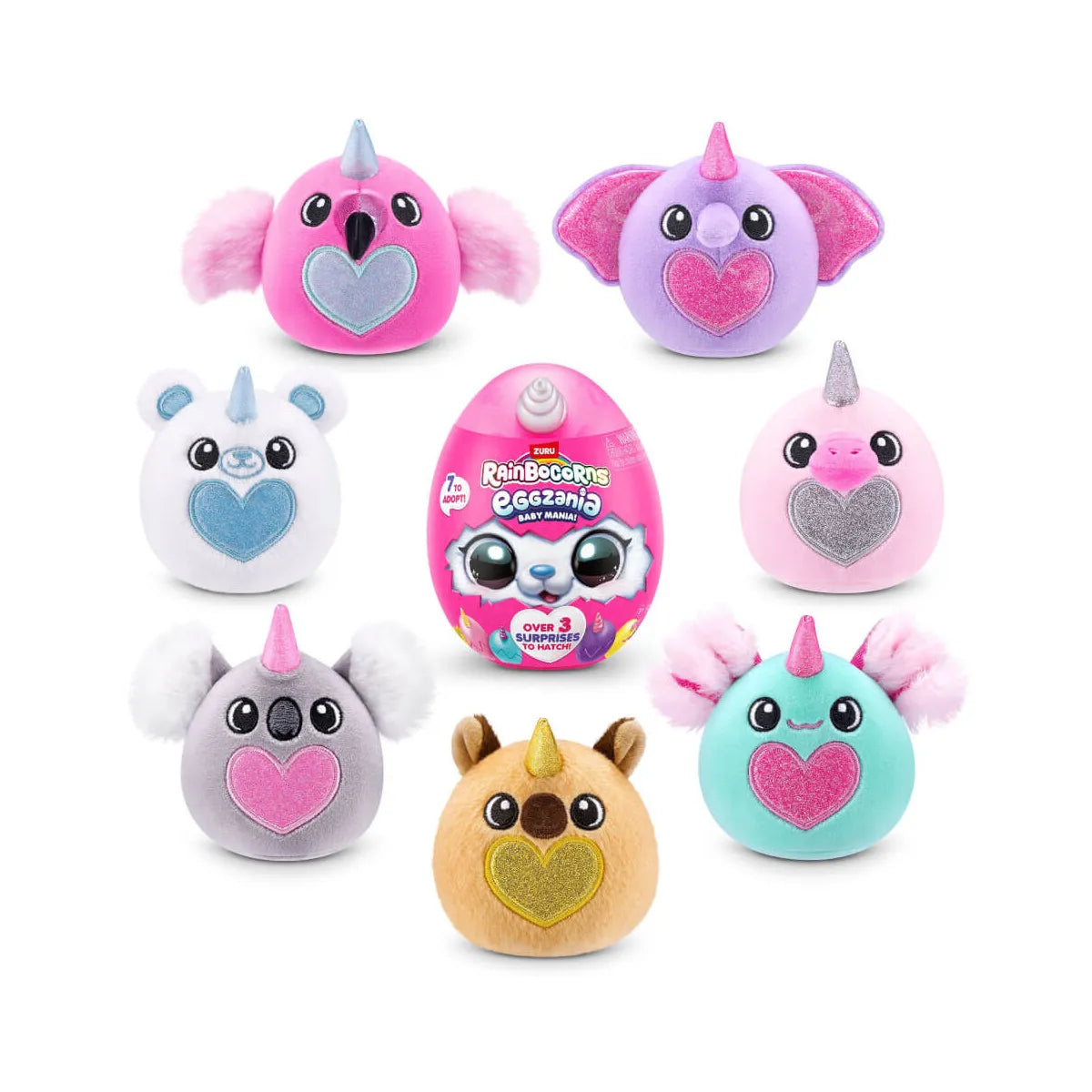 ZURU Rainbocorns Eggzania Baby Mania Plush In Surprise Egg 12 Cm - Characters May Vary