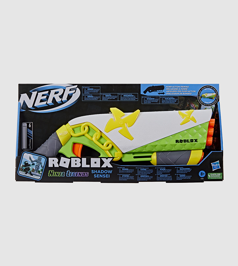 Nerf 01322100 Roblox Ninja Legends: Shadow Sensei Dart Blaster, Code to Redeem Exclusive Virtual Item, 6 Elite Darts