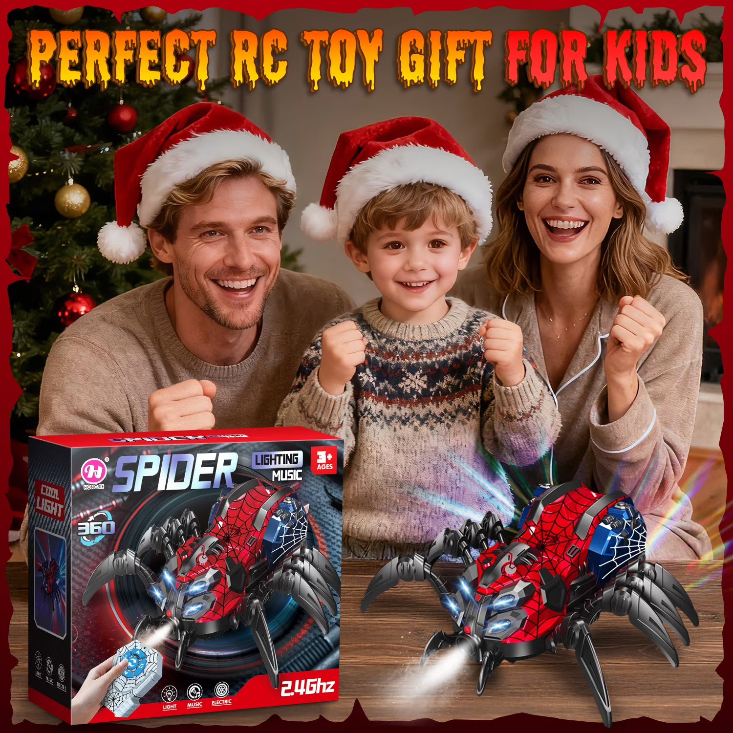 Huge Wave Remote Control Stunt Spider Car