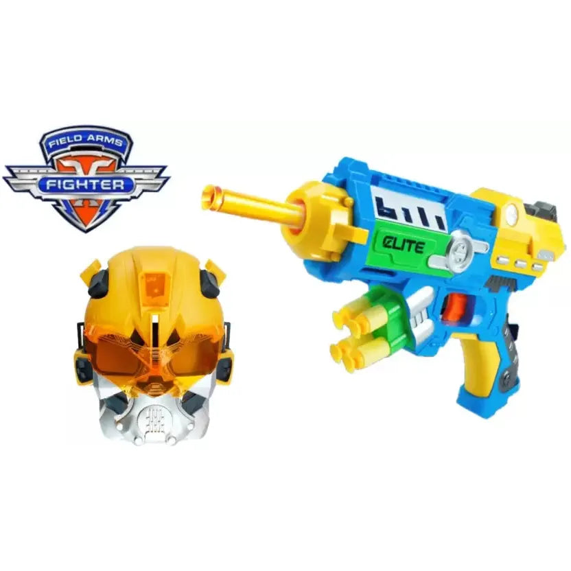 Toy Galaxy FIELD ARMS FIGHTER SPACE SOFT BULLET BLASTER SHARP SHOOTER WITH FACE MASK Guns & Darts