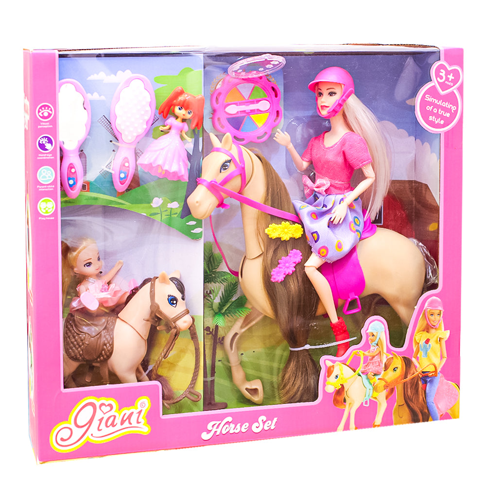 Barbie Girl Horse Riding Play Set with Doll and Pony