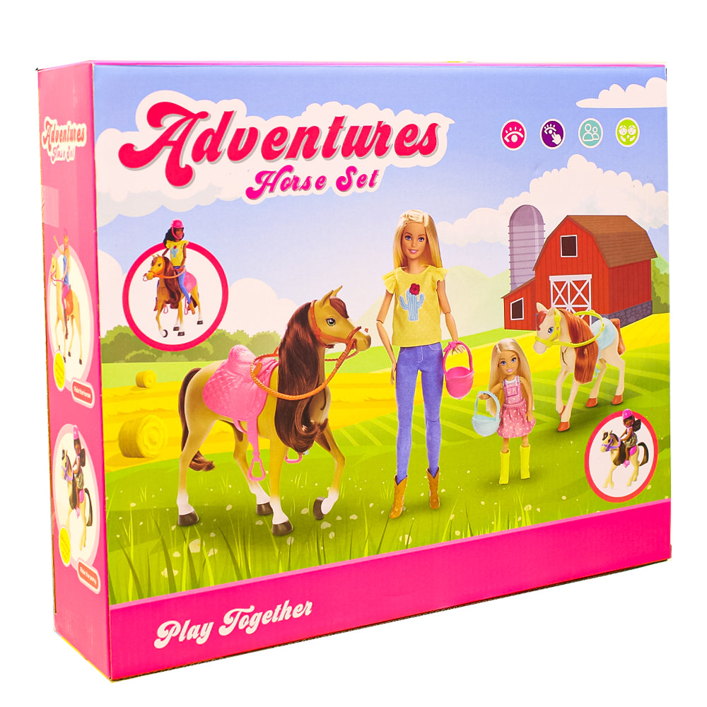 Barbie Girl Horse Riding Play Set with Doll and Pony