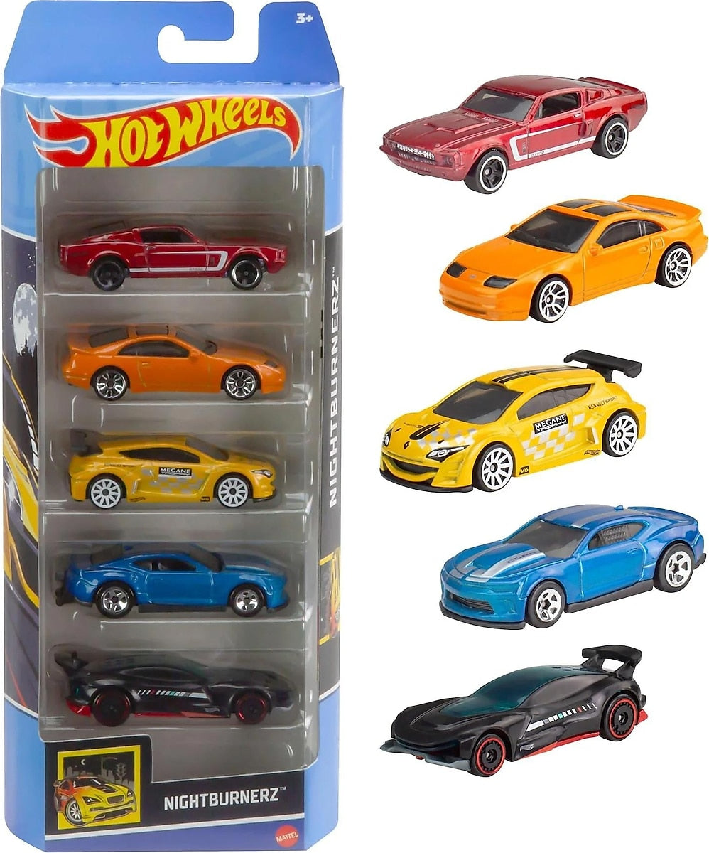 Hot wheels nightburnerz , Set of Hot wheels 5 Pack In 1:64 scale