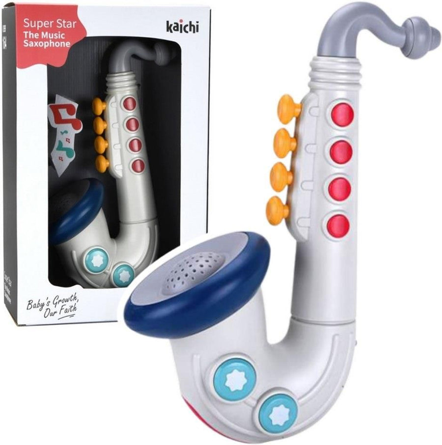 Kaichi Kids Musical Saxophone & Trumpet Toy Instrument with Sound Effects – Educational Music Toy for Children