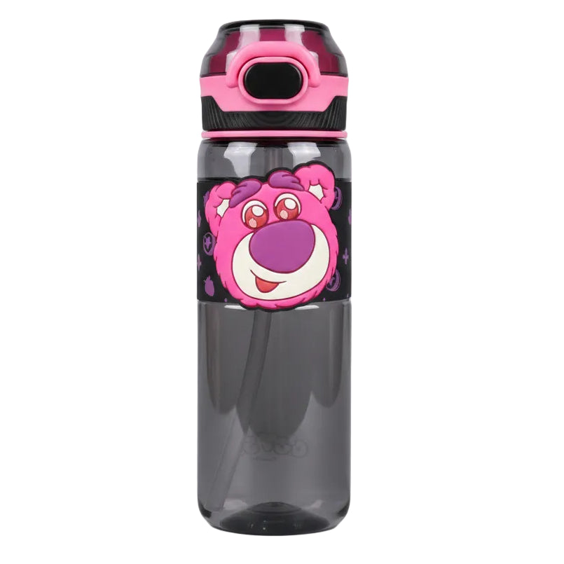 Disney Lotso 670ml Sports Water Bottle with Flip Lid & Carry Strap