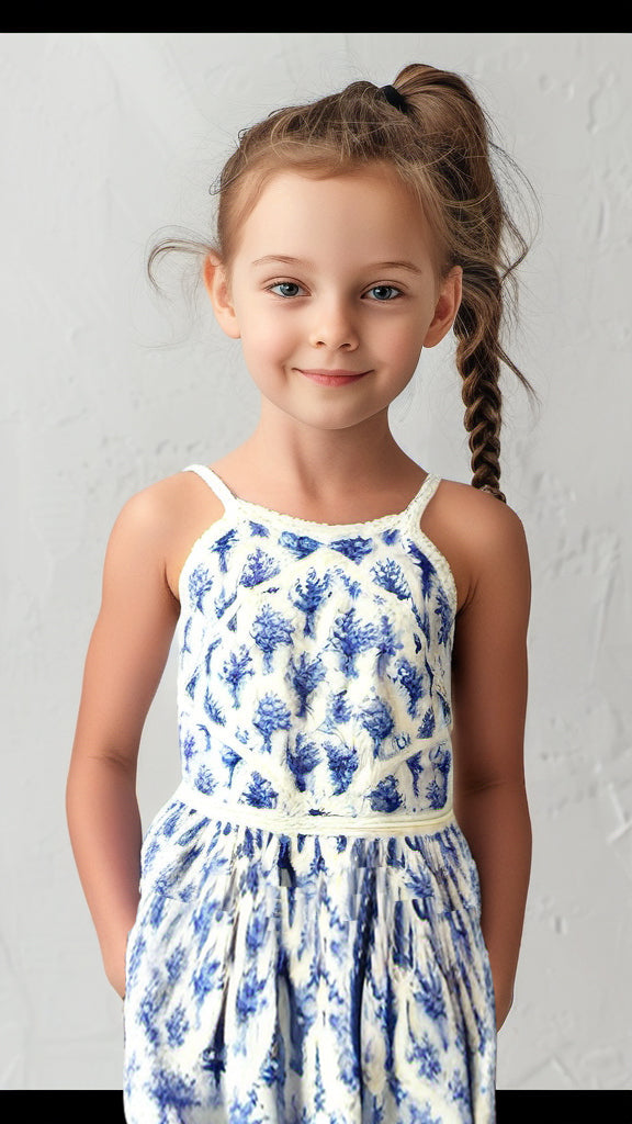 POLO RALPH LAUREN Kids Light BLUE FLORAL DRESS - Size 10