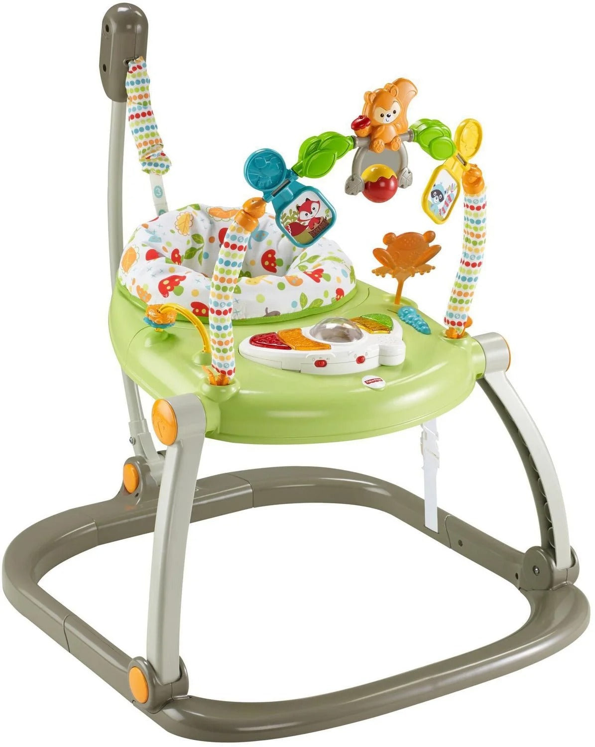 قافزة فيشر برايس وودلاند فريندز سبيس سيفر | مركز أنشطة للأطفال مع أضواء وموسيقى وإطار قابل للطي | قافزة للأطفال من عمر ٦ أشهر فما فوق