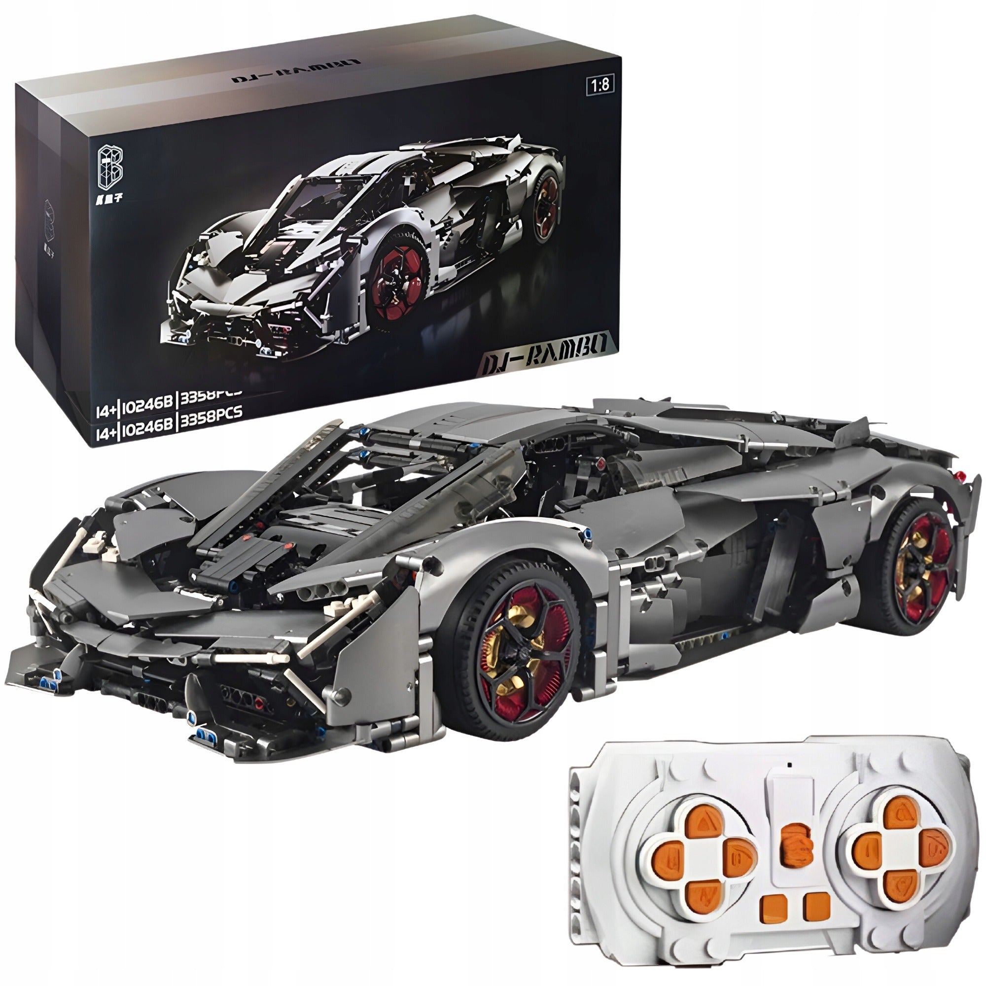 Technical Bricks Set of Remote Controlled Lamborghini Car 1:8 K-Box 10246B for self-assembly 3358 PCS