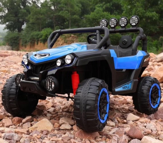 Deluxe 12V 4x4 Off-Road UTV Buggy Ride-On for Children - Blue