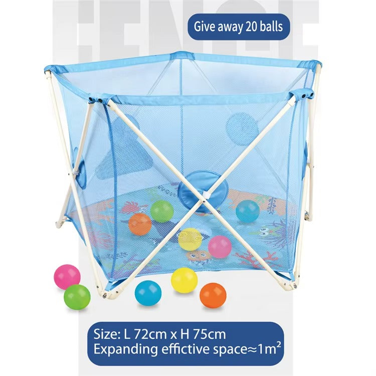 حظيرة لعب آمنة محمولة للأطفال وسياج أنشطة - ساحة لعب شبكية قابلة للطي للأطفال - حاوية داخلية/خارجية للأطفال الصغار
