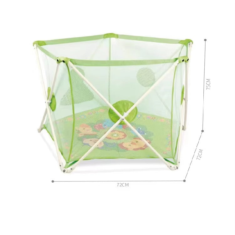 حظيرة لعب آمنة محمولة للأطفال وسياج أنشطة - ساحة لعب شبكية قابلة للطي للأطفال - حاوية داخلية/خارجية للأطفال الصغار