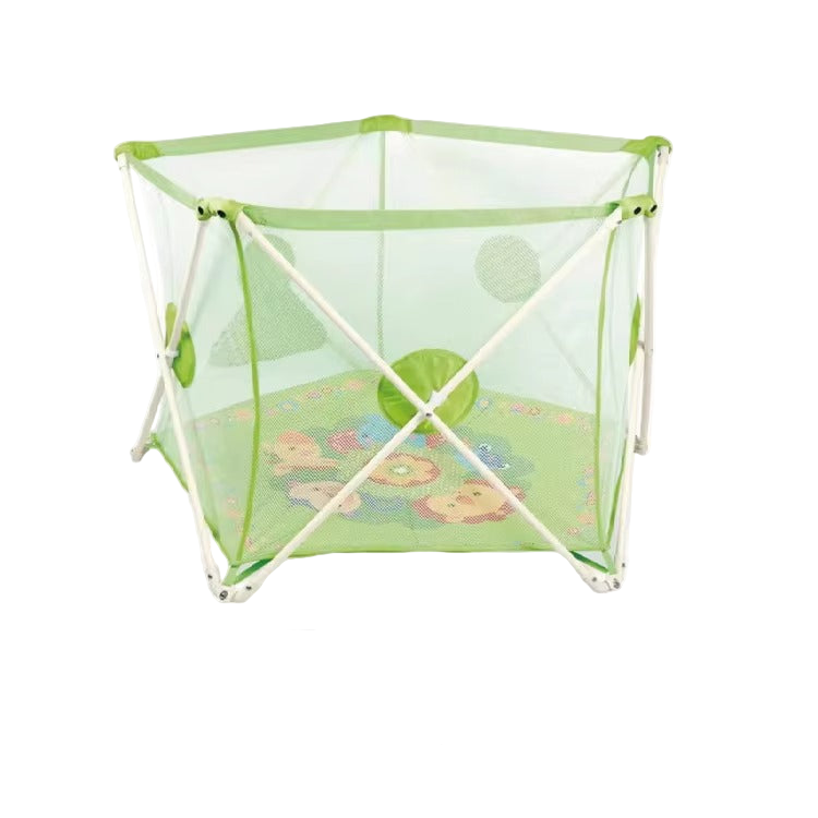 حظيرة لعب آمنة محمولة للأطفال وسياج أنشطة - ساحة لعب شبكية قابلة للطي للأطفال - حاوية داخلية/خارجية للأطفال الصغار