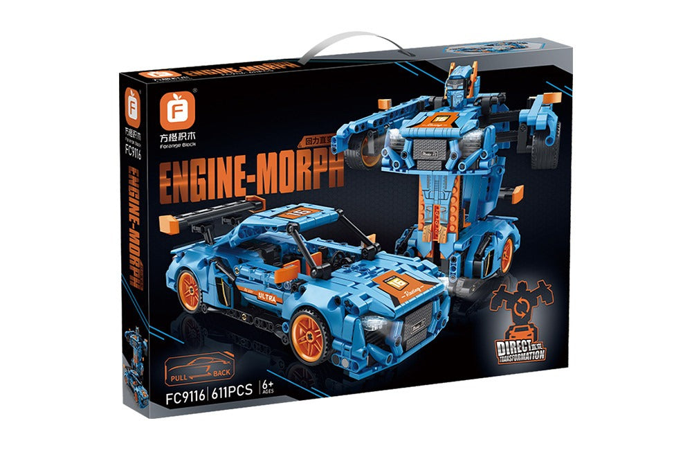 Construction Forage FC9116 Car+Robot 2in1 611 pcs 6+