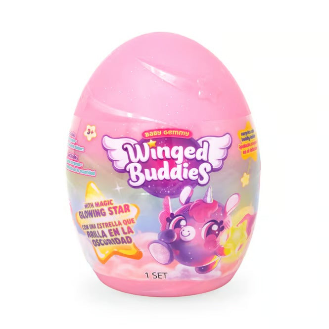 Baby Gemmy Winged Buddies Mystery Egg Plush – Glow in the Dark Magical Unicorn Surprise Toy