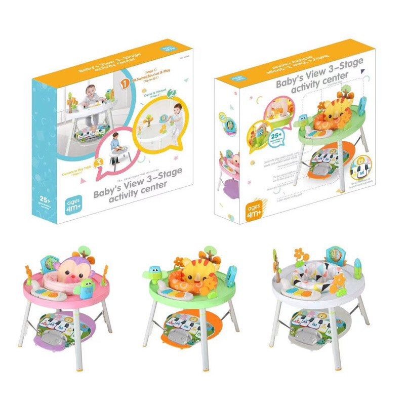 3-in-1 Baby Activity Jumper, Walker & Stationary Entertainer | 360° Rotating Seat | Forest Theme